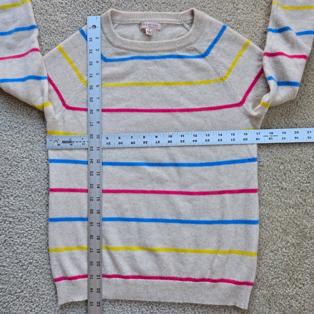 NWOT Philosophy Striped Cashmere Sweater XS-SM - Picture 4 of 7